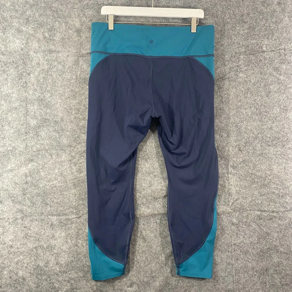 Athleta Blue and Green High-Waisted Leggings - Picture 4 of 16